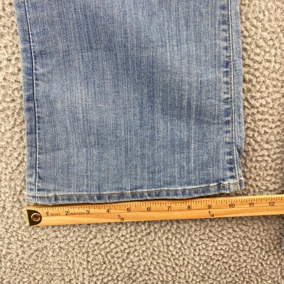 LOFT Jeans Womens 29 8 Blue Flare Light Wash Denim Button Fly Stretch Everyday - Picture 8 of 11